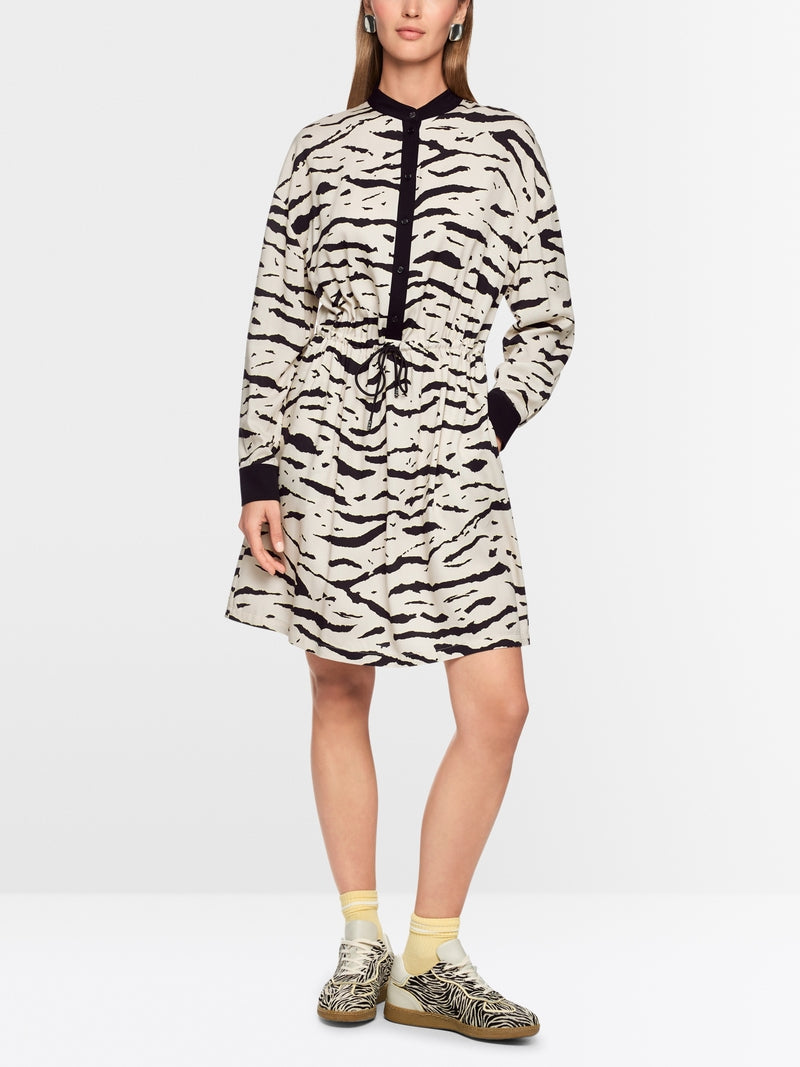 Marc Cain Sports Animal Print Loose Shirt Dress AS21.02 W56