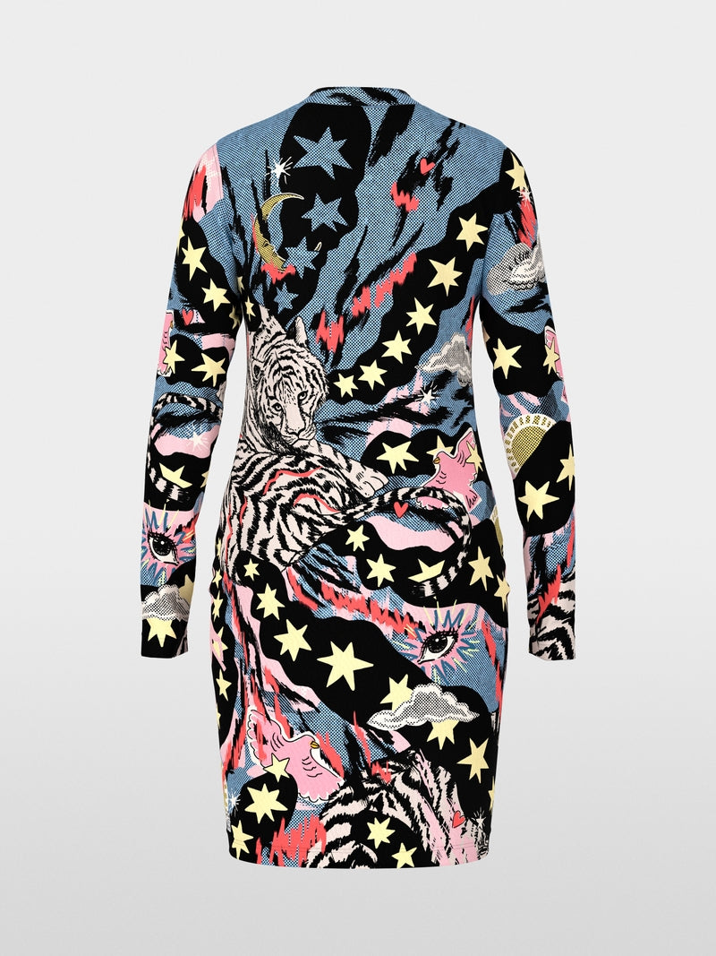 Marc Cain Sports Comic Print Figure-Hugging Dress AS21.07 J07