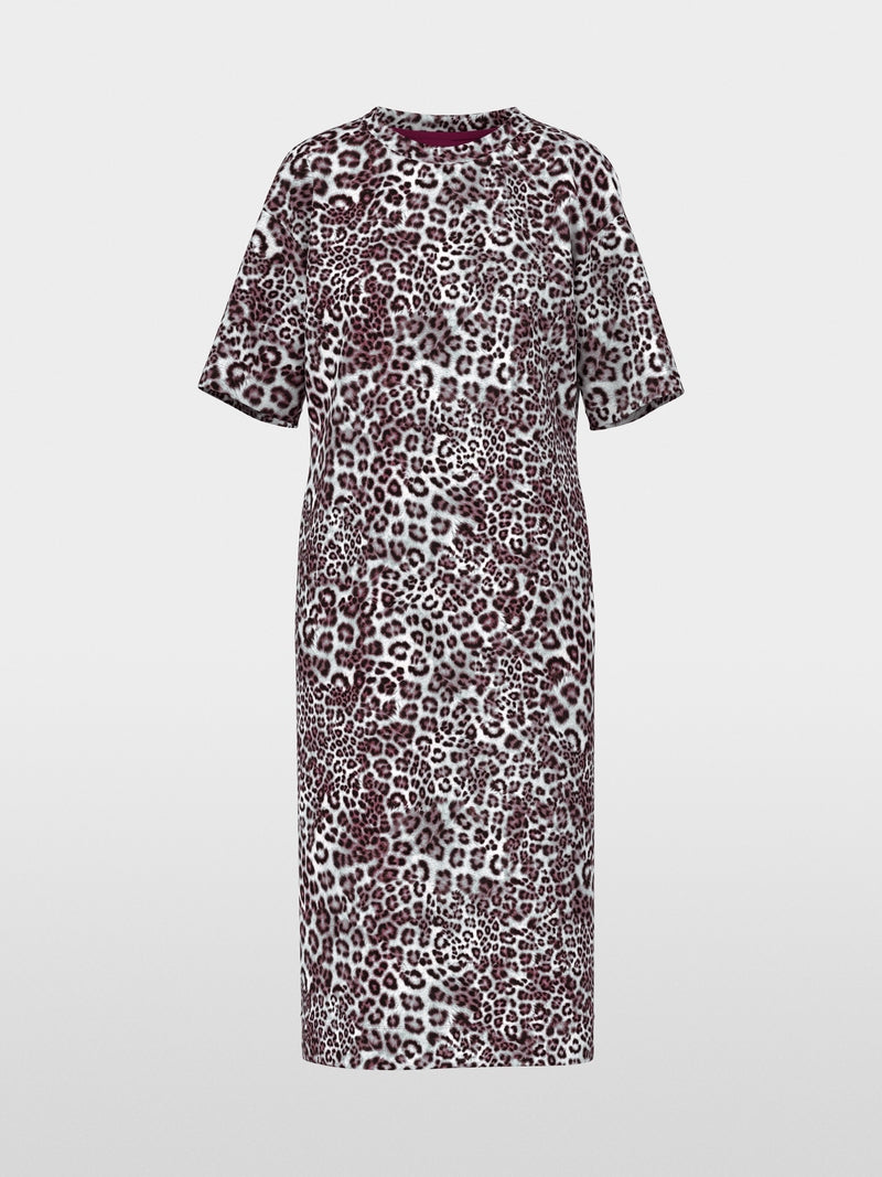 Marc Cain Sports Maroon Leopard Print Midi Dress AS21.12 J16