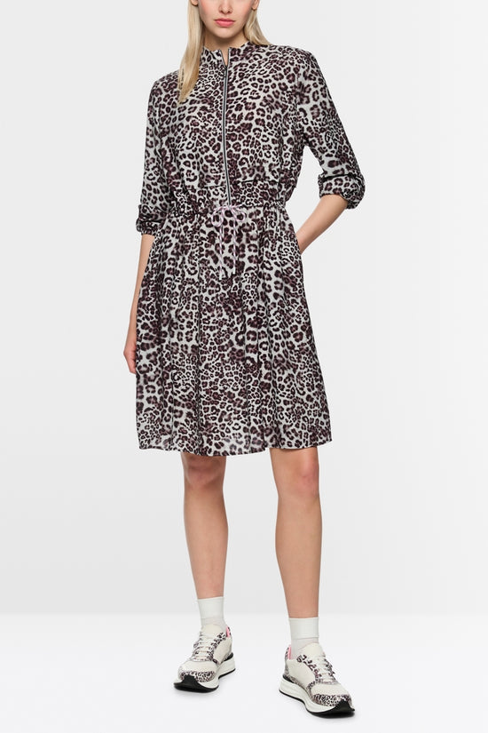 Marc Cain Sports Maroon Animal Print Short Dress AS21.16 W12