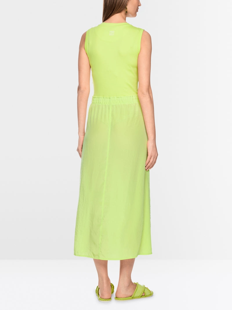 Marc Cain Lime Sleeveless Midi Dress with Drawstring