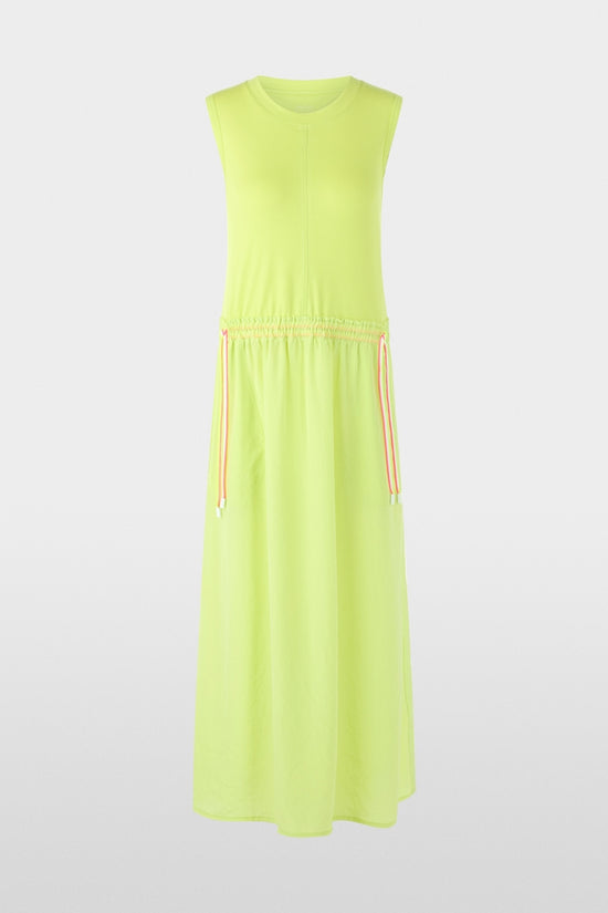 Marc Cain Lime Sleeveless Midi Dress with Drawstring