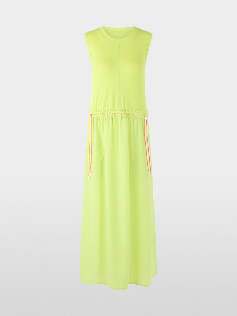 Marc Cain Lime Sleeveless Midi Dress with Drawstring