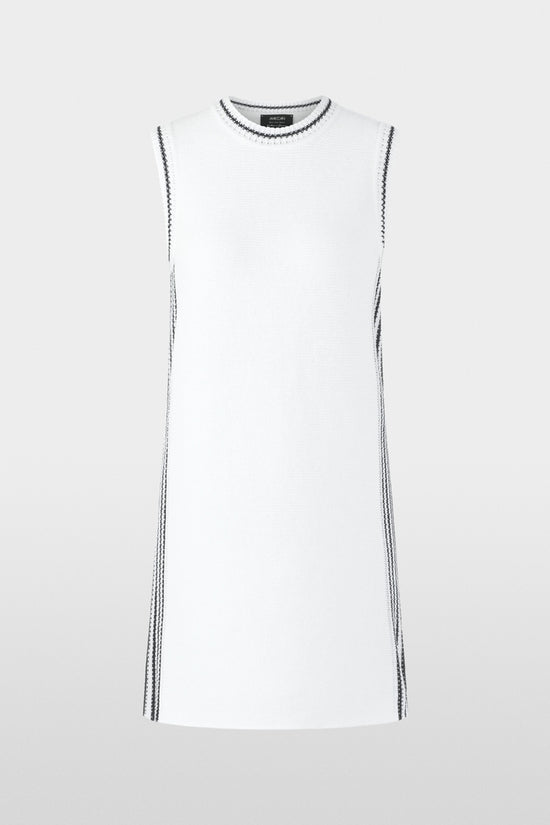 Marc Cain Sports White Sleeveless Mini Knit Dress AS21.33 M24