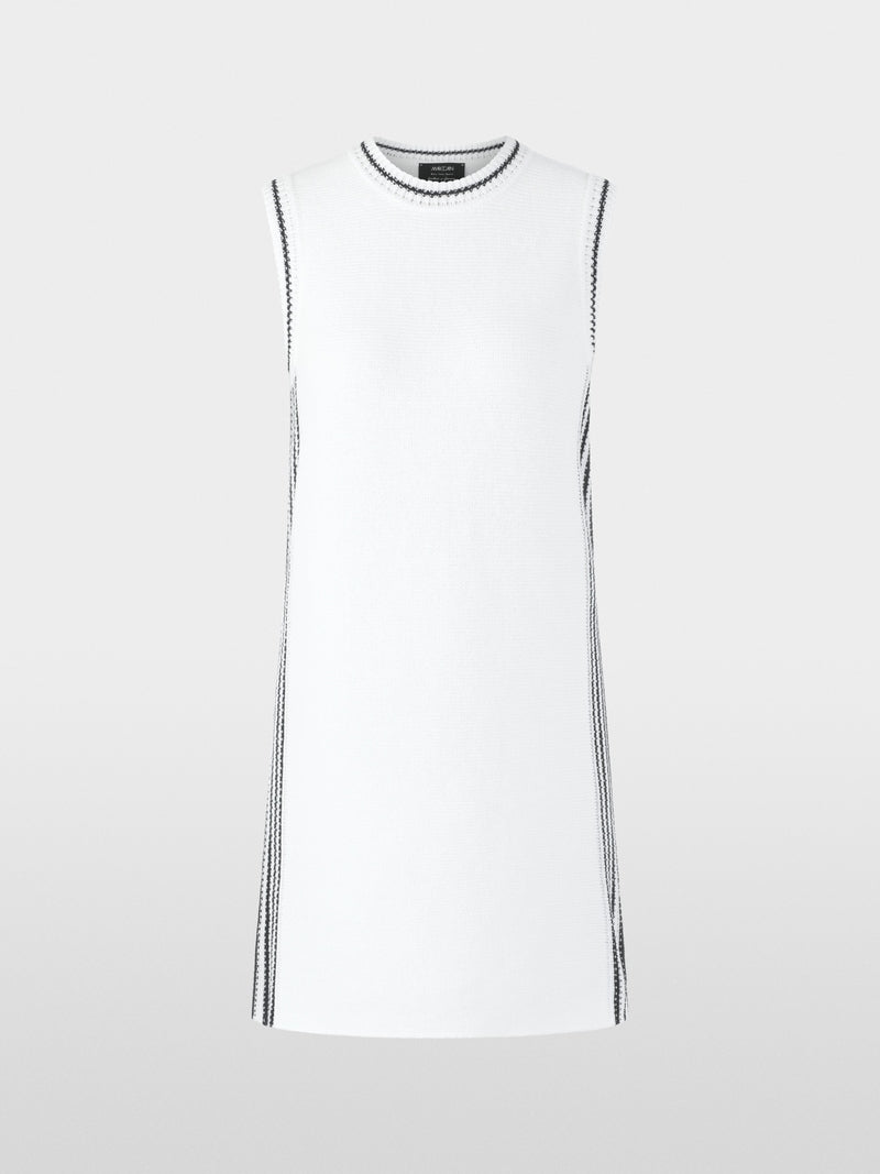 Marc Cain Sports White Sleeveless Mini Knit Dress AS21.33 M24
