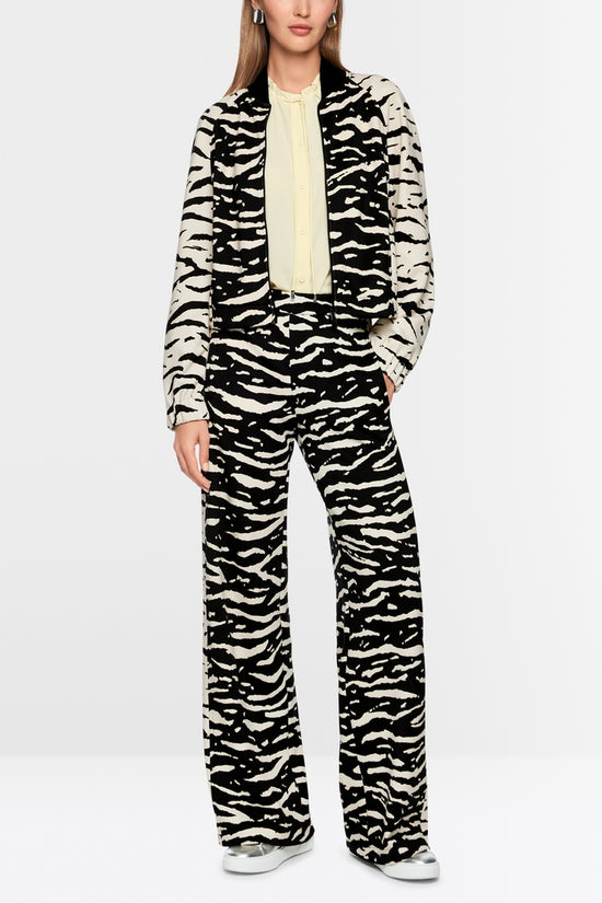 Marc Cain Sports Black Animal Print Jacket AS31.04 J03