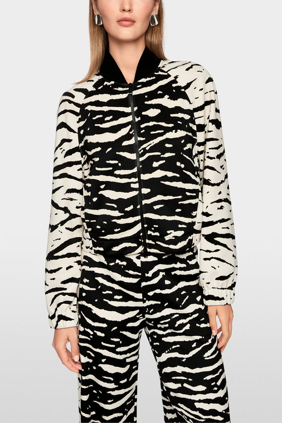 Marc Cain Sports Black Animal Print Jacket AS31.04 J03