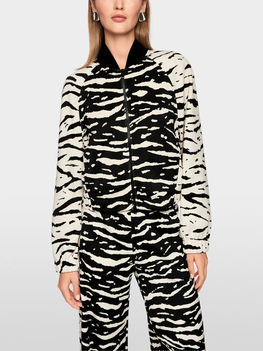 Marc Cain Sports Black Animal Print Jacket AS31.04 J03