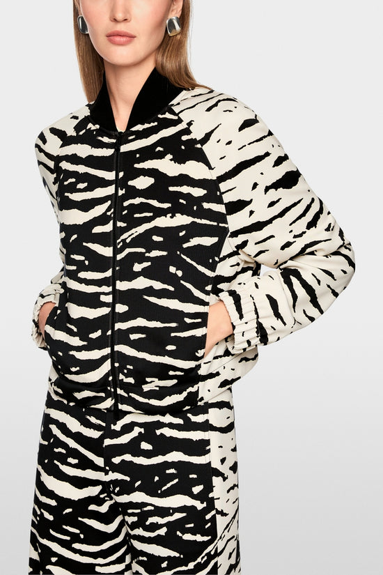 Marc Cain Sports Black Animal Print Jacket AS31.04 J03