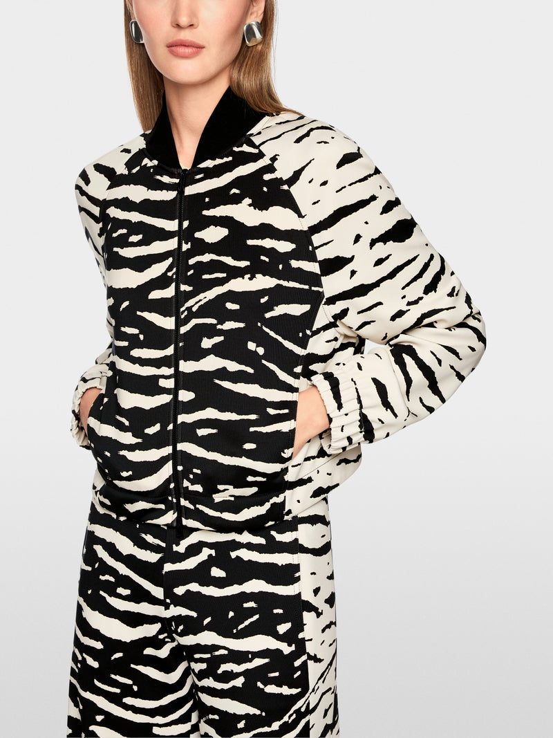 Marc Cain Sports Black Animal Print Jacket AS31.04 J03