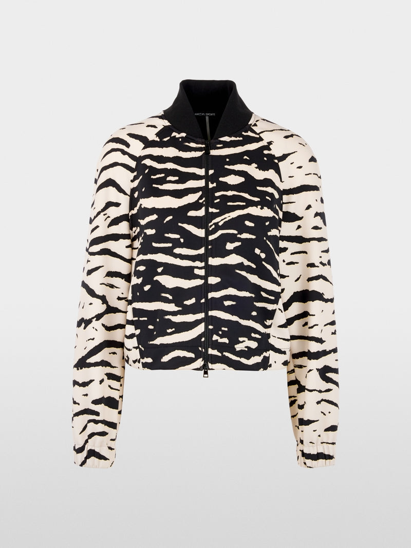 Marc Cain Sports Black Animal Print Jacket AS31.04 J03