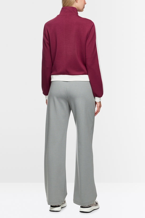 Marc Cain Sports Maroon Loose Jersey Zip Jacket AS31.06 J06