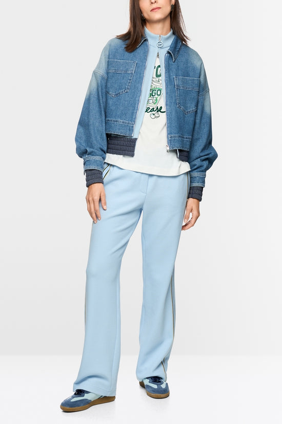 Marc Cain Sports Blue Short Denim Jacket with Zip