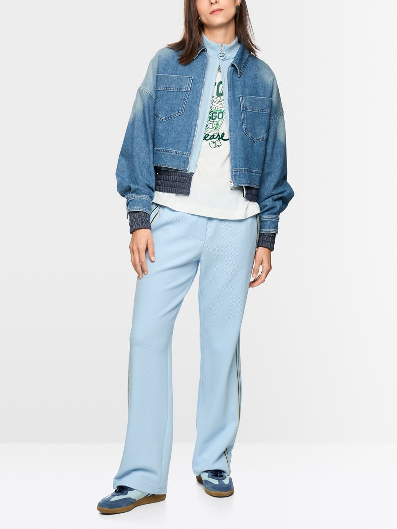 Marc Cain Sports Blue Short Denim Jacket with Zip