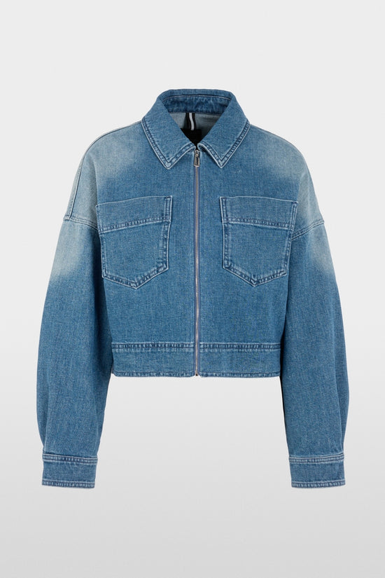 Marc Cain Sports Blue Short Denim Jacket with Zip