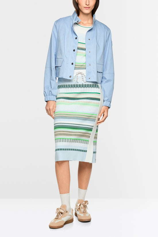 Marc Cain Sports Sky Blue Short Cotton Jacket with Mesh Lining