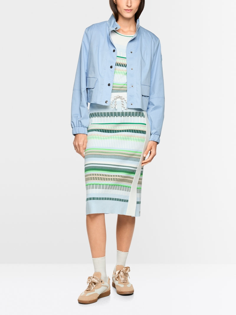 Marc Cain Sports Sky Blue Short Cotton Jacket with Mesh Lining