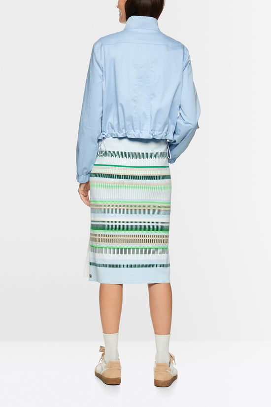 Marc Cain Sports Sky Blue Short Cotton Jacket with Mesh Lining
