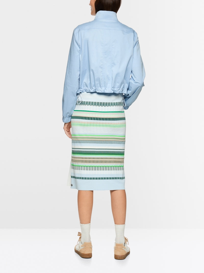 Marc Cain Sports Sky Blue Short Cotton Jacket with Mesh Lining