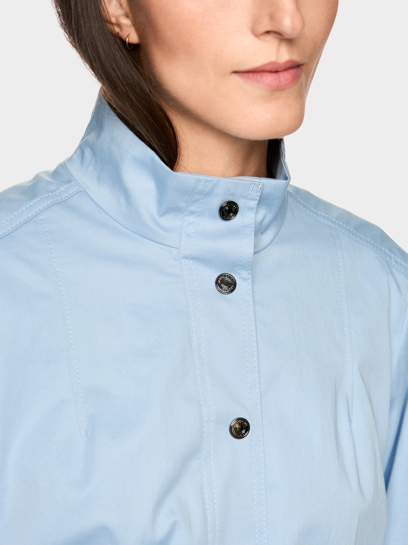 Marc Cain Sports Sky Blue Short Cotton Jacket with Mesh Lining