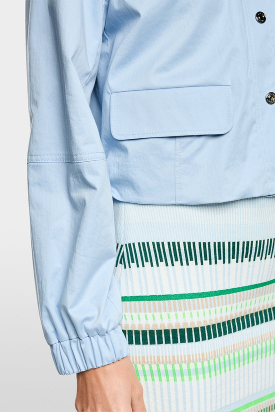 Marc Cain Sports Sky Blue Short Cotton Jacket with Mesh Lining