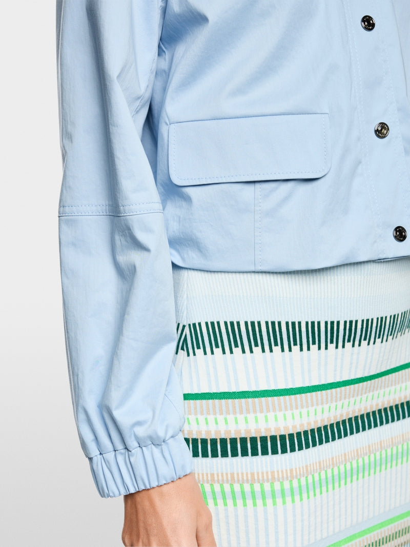 Marc Cain Sports Sky Blue Short Cotton Jacket with Mesh Lining