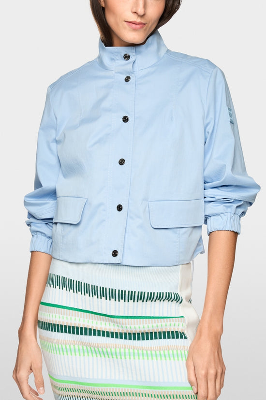 Marc Cain Sports Sky Blue Short Cotton Jacket with Mesh Lining