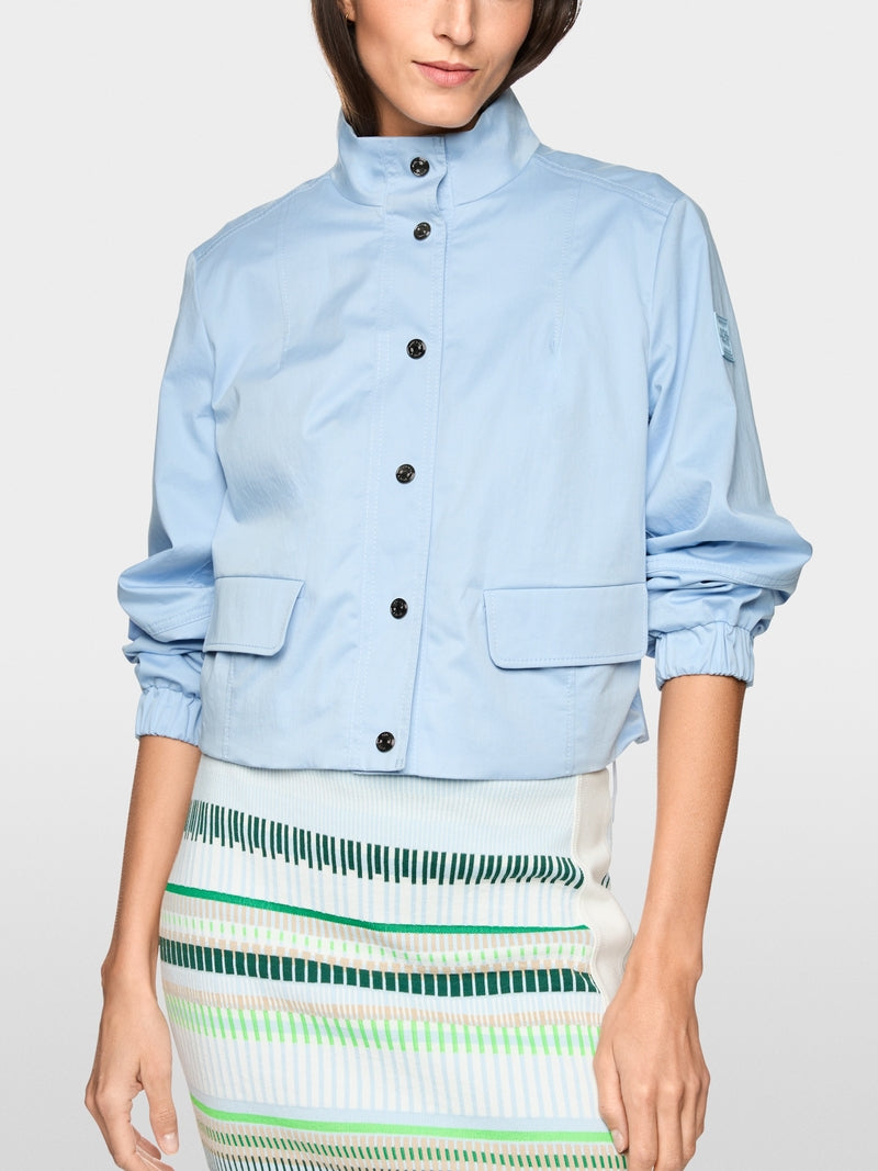 Marc Cain Sports Sky Blue Short Cotton Jacket with Mesh Lining