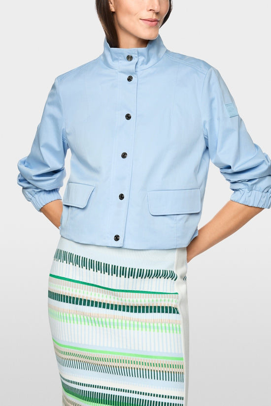 Marc Cain Sports Sky Blue Short Cotton Jacket with Mesh Lining