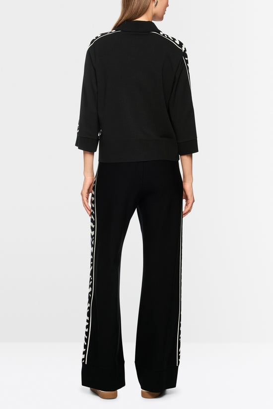 Marc Cain Sports Black 1/4 Zip Loose Fit Top AS41.09 M09