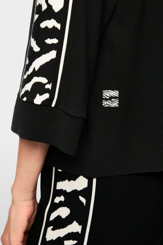 Marc Cain Sports Black 1/4 Zip Loose Fit Top AS41.09 M09