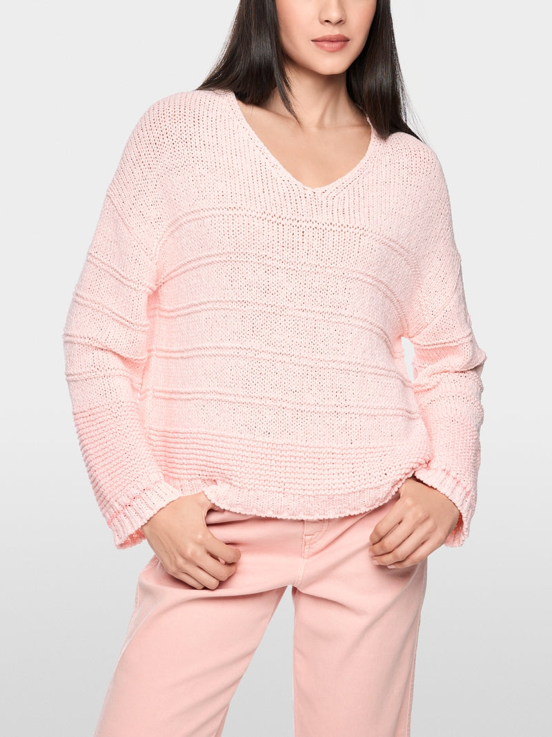 Marc Cain Sports Rosewater V Neck Relaxed Fit Sweater