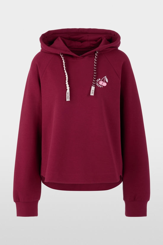 Marc Cain Sports Maroon Hooded Long Sleeve Sweatshirt