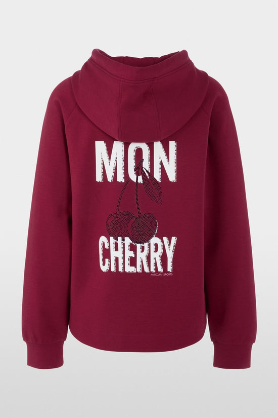 Marc Cain Sports Maroon Hooded Long Sleeve Sweatshirt