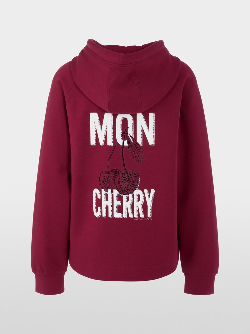 Marc Cain Sports Maroon Hooded Long Sleeve Sweatshirt