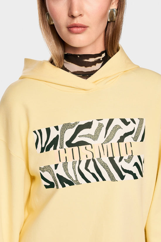 Marc Cain Sports Yellow Hooded Long Sleeve Sweatshirt AS44.12 J38