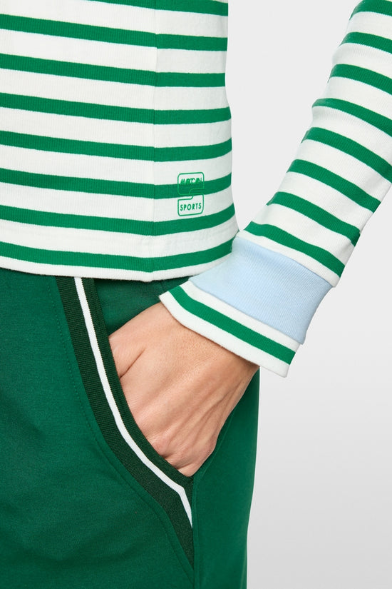 Marc Cain Sports Emerald Slim-fit Striped T-Shirt 