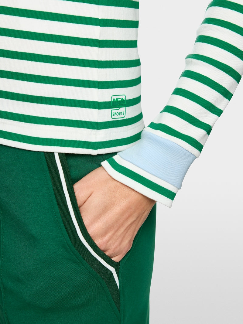 Marc Cain Sports Emerald Slim-fit Striped T-Shirt 