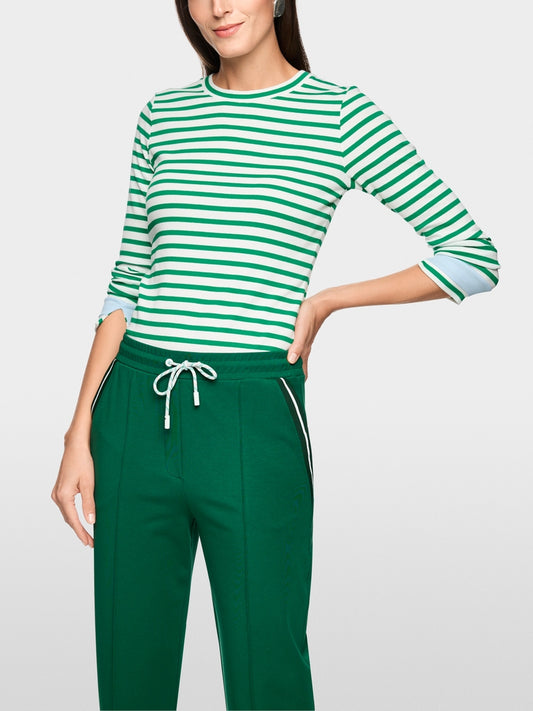 Marc Cain Sports Emerald Slim-fit Striped T-Shirt AS48.17 J90