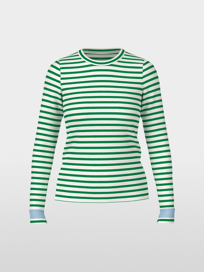 Marc Cain Sports Emerald Slim-fit Striped T-Shirt 