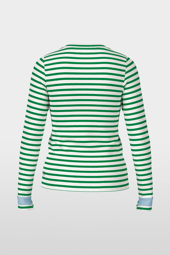 Marc Cain Sports Emerald Slim-fit Striped T-Shirt 