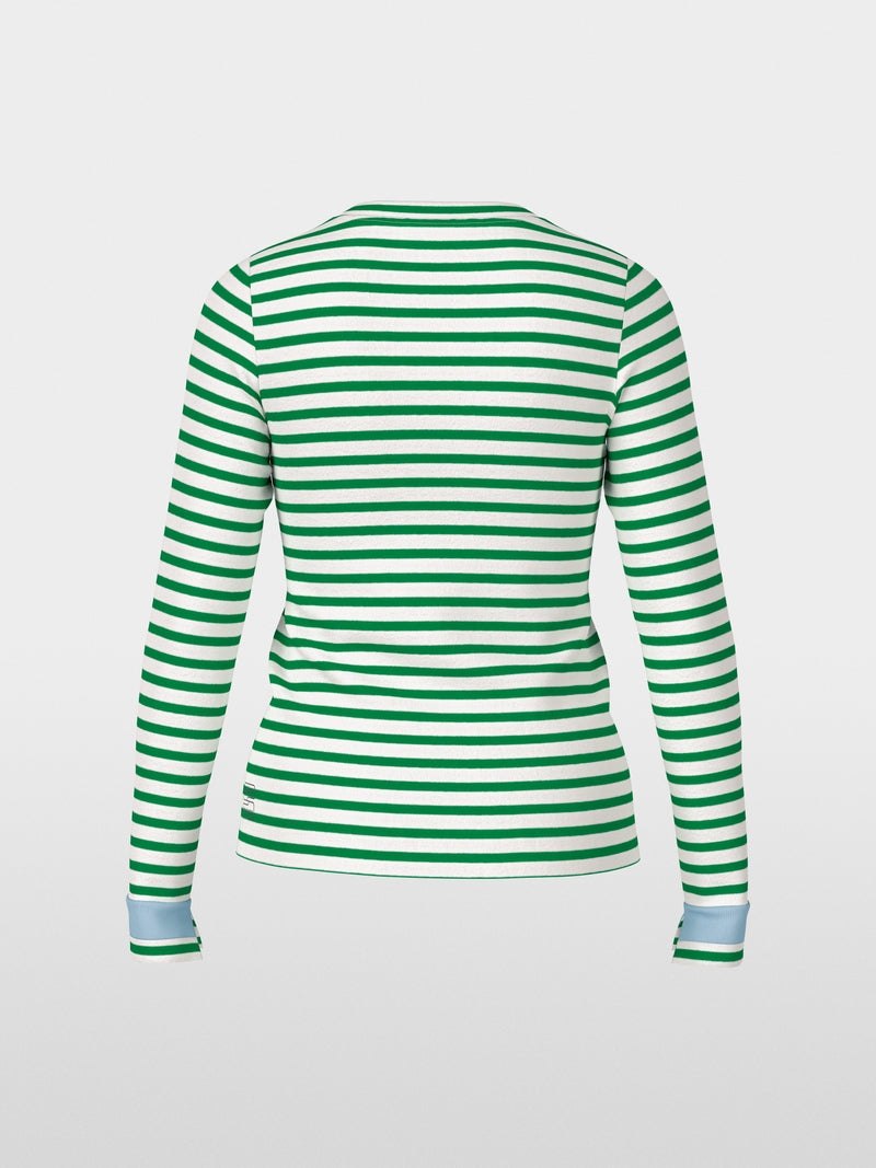 Marc Cain Sports Emerald Slim-fit Striped T-Shirt 