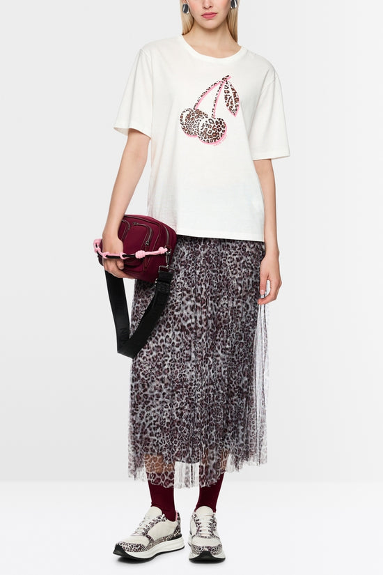 Marc Cain Sports Off-White Cherry Print Crew Neck T-Shirt AS48.21 J27