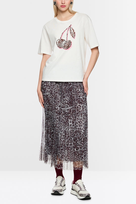 Marc Cain Sports Off-White Cherry Print Crew Neck T-Shirt AS48.21 J27