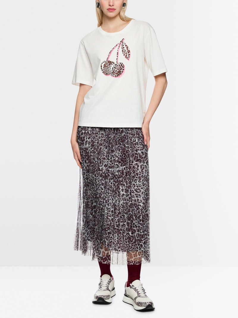 Marc Cain Sports Off-White Cherry Print Crew Neck T-Shirt AS48.21 J27