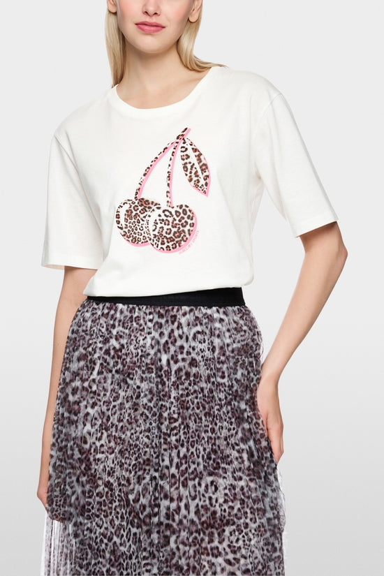 Marc Cain Sports Off-White Cherry Print Crew Neck T-Shirt AS48.21 J27