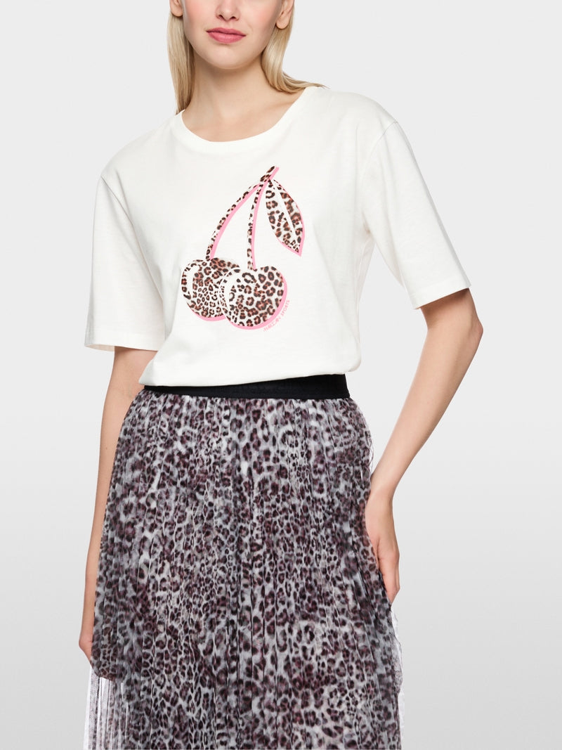 Marc Cain Sports Off-White Cherry Print Crew Neck T-Shirt AS48.21 J27