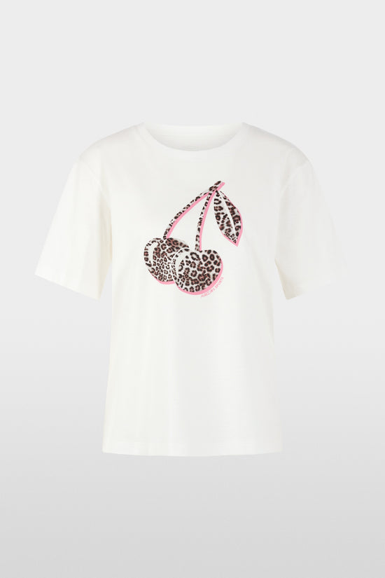 Marc Cain Sports Off-White Cherry Print Crew Neck T-Shirt AS48.21 J27