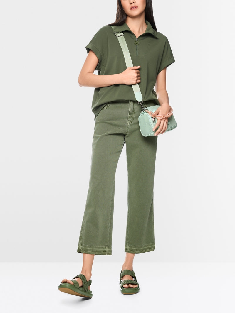 Marc Cain Sports Olive Relaxed Fit Short Sleeve Top