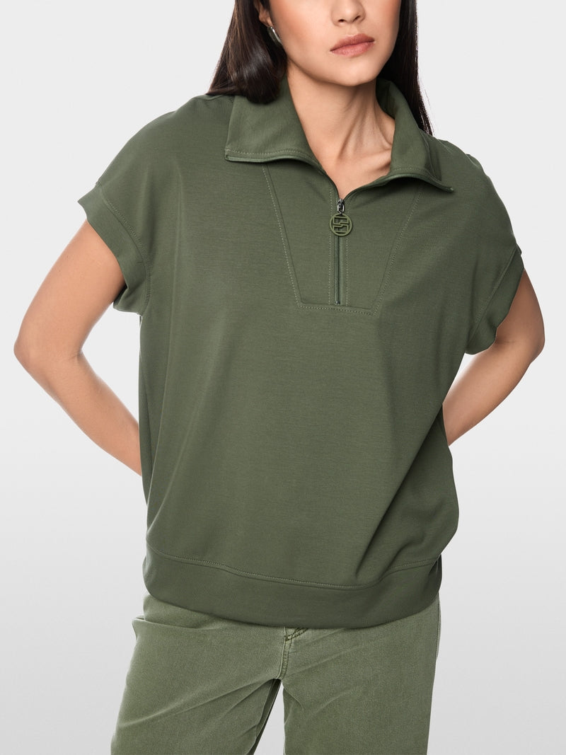 Marc Cain Sports Olive Relaxed Fit Short Sleeve Top